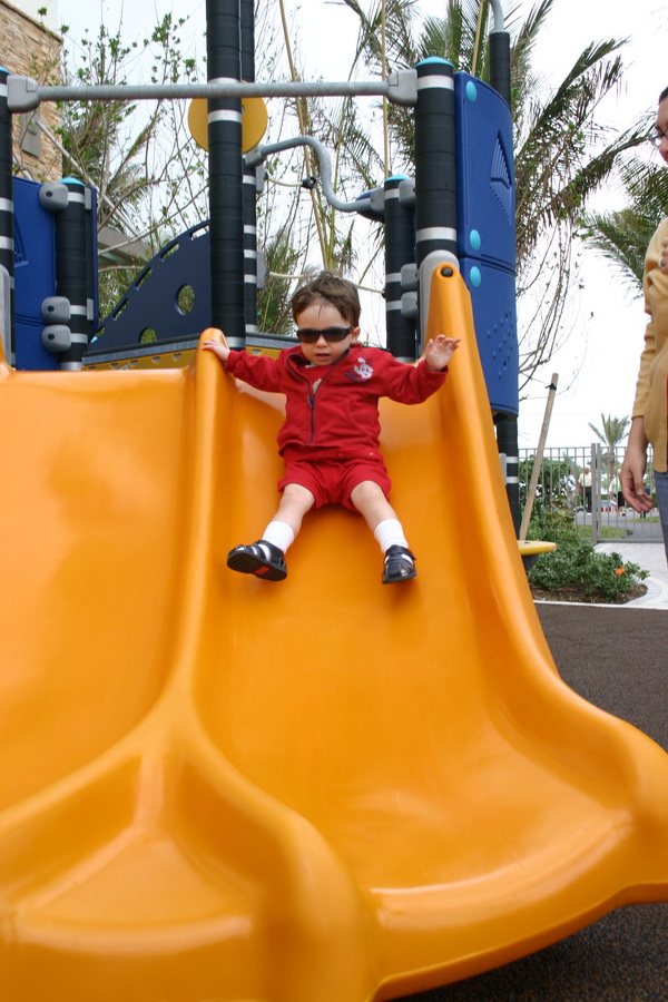 Graham loves the slide